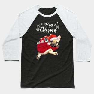 French Bulldog Frenchie merry Christmas Baseball T-Shirt